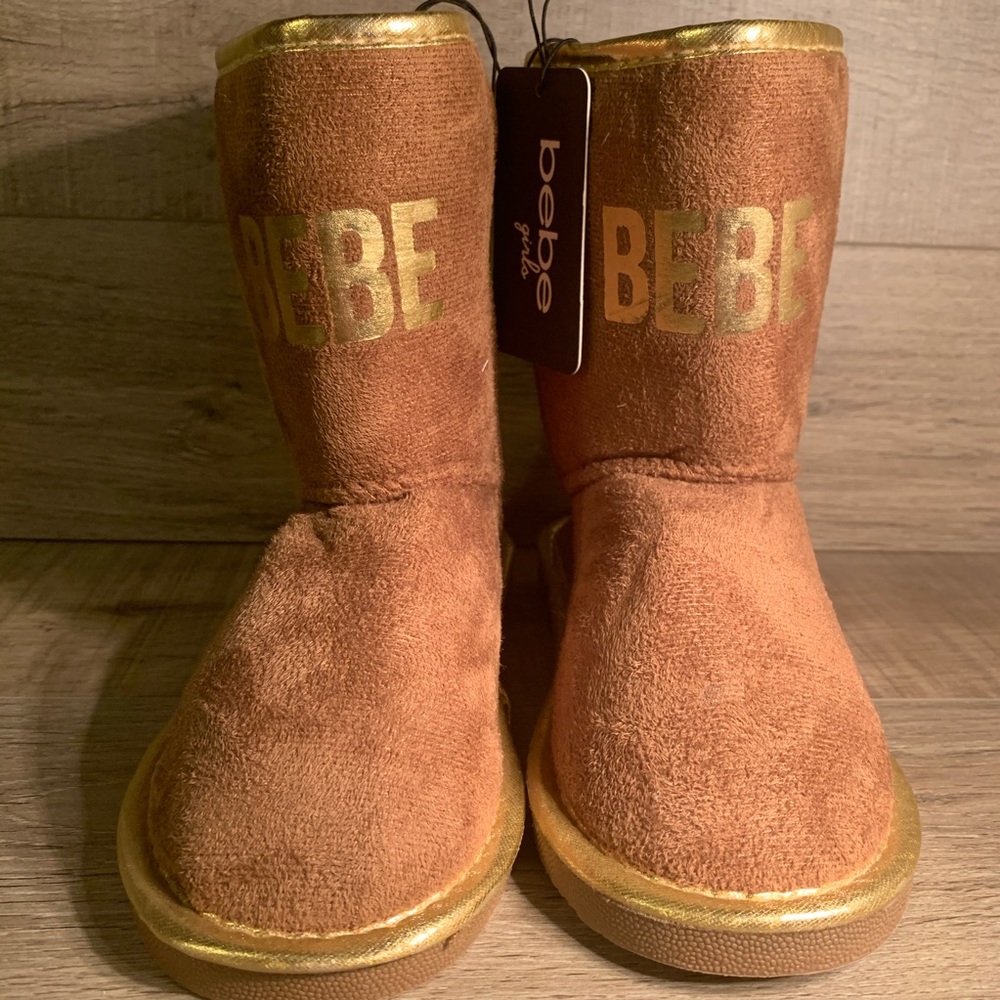 Bebe Girls Boots Cognac Gold - Picture 2 of 5